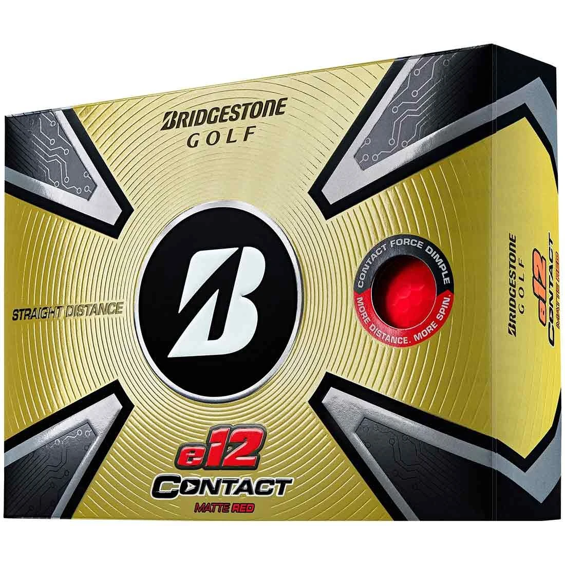 Bridgestone E12 Contact Matte Red Personalized Golf Balls 3 Bridgestone E12 Contact Matte Red Personalized Golf Balls