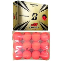 Bridgestone 2022 E12 Contact Matte Red Bagged Golf Balls