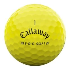 Callaway ERC Soft Yellow Golf Balls -Precision Swing Golf Store callaway 23 erc soft yellow golf balls front stamp itempicture
