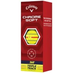 Callaway Chrome Soft 360 Triple Track Yellow Golf Balls -Precision Swing Golf Store callaway chrome soft 360 triple track yellow golf balls sleeve itempicture