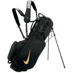 Nike Air Hybrid 2 Stand Bag -Precision Swing Golf Store nike air hybrid 2 stand bag black black metallic gold itempicture