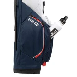 Ping Hoofer Lite Stand Bag -Precision Swing Golf Store ping 2023 hoofer lite stand bag navy platinum red detail1 itempicture