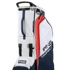 Ping Hoofer Lite Stand Bag -Precision Swing Golf Store ping 2023 hoofer lite stand bag navy platinum red detail3 itempicture