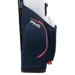 Ping Hoofer Lite Stand Bag -Precision Swing Golf Store ping 2023 hoofer lite stand bag navy platinum red detail5 itempicture