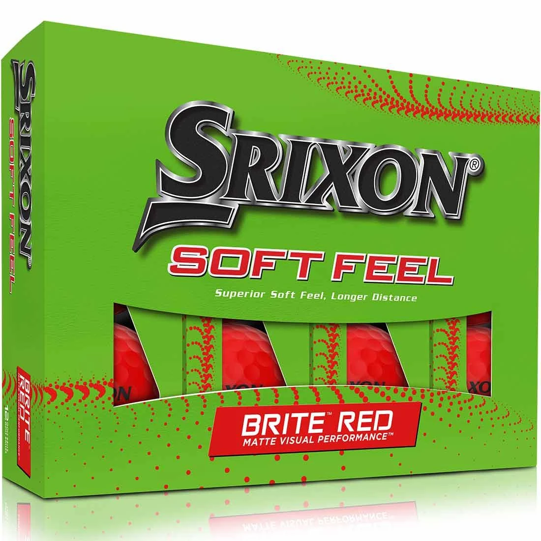 Srixon Soft Feel 13 Brite Red Golf Balls 3 Srixon Soft Feel 13 Brite Red Golf Balls