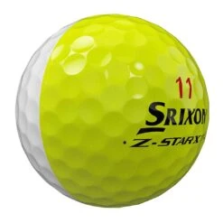 Srixon Z-Star XV 8 Divide Golf Balls 10 Srixon Z-Star XV 8 Divide Golf Balls -Precision Swing Golf Store srixon z star xv 8 divide white yellow golf balls yellow side stamp itempicture