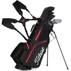 Titleist Hybrid 5 Stand Bag -Precision Swing Golf Store titleist 2023 hybrid 5 stand bag black black red straps itempicture