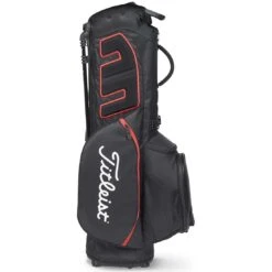 Titleist Players 5 Stand Bag -Precision Swing Golf Store titleist 2023 players 5 stand bag black black red back itempicture