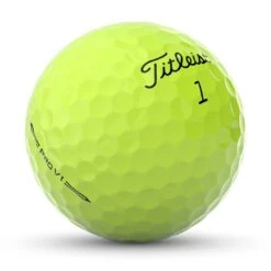 Titleist Pro V1 Yellow Personalized Golf Balls -Precision Swing Golf Store titleist 2023 pro v1 yellow golf balls ball angle itempicture 1